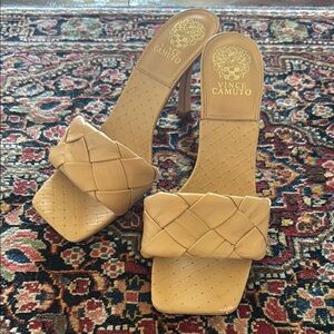 Vince Camuto Beige Woven Heels